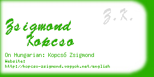 zsigmond kopcso business card